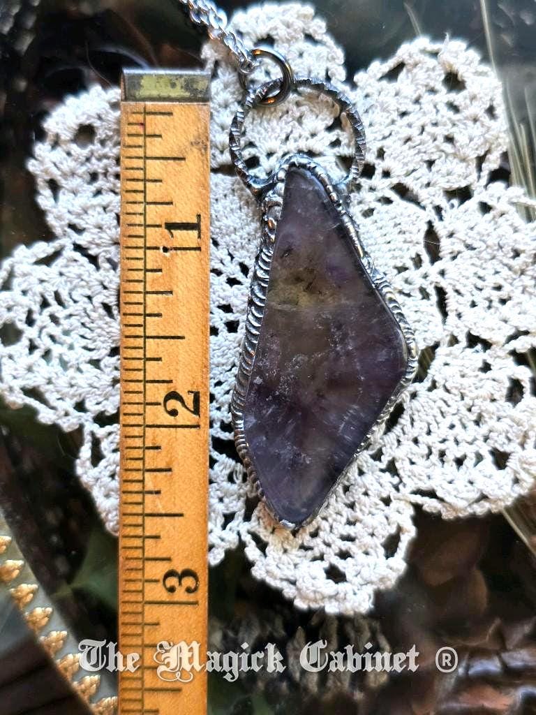 Auralite 23 Crystal Pendant: Handmade Spiritual Stone Necklace