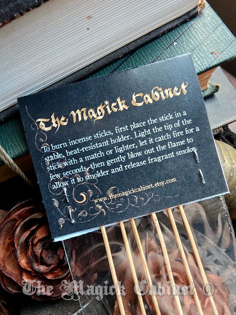 Black Copal Resin Incense Sticks (6 stick pack) For Clearing Negativity and High Magic