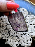Auralite 23 Crystal Pendant: Handmade Spiritual Stone Necklace