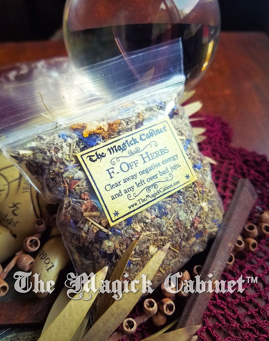 F-Off Clearing Herb Mix: Handmade Witchcraft Ritual Supply