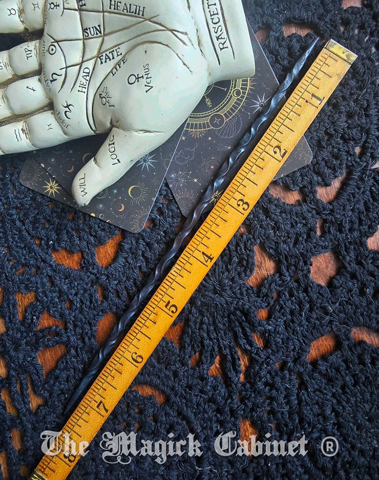 Long Twisted Iron Candle Scribe: Hand forged Old World Witchcraft Supply