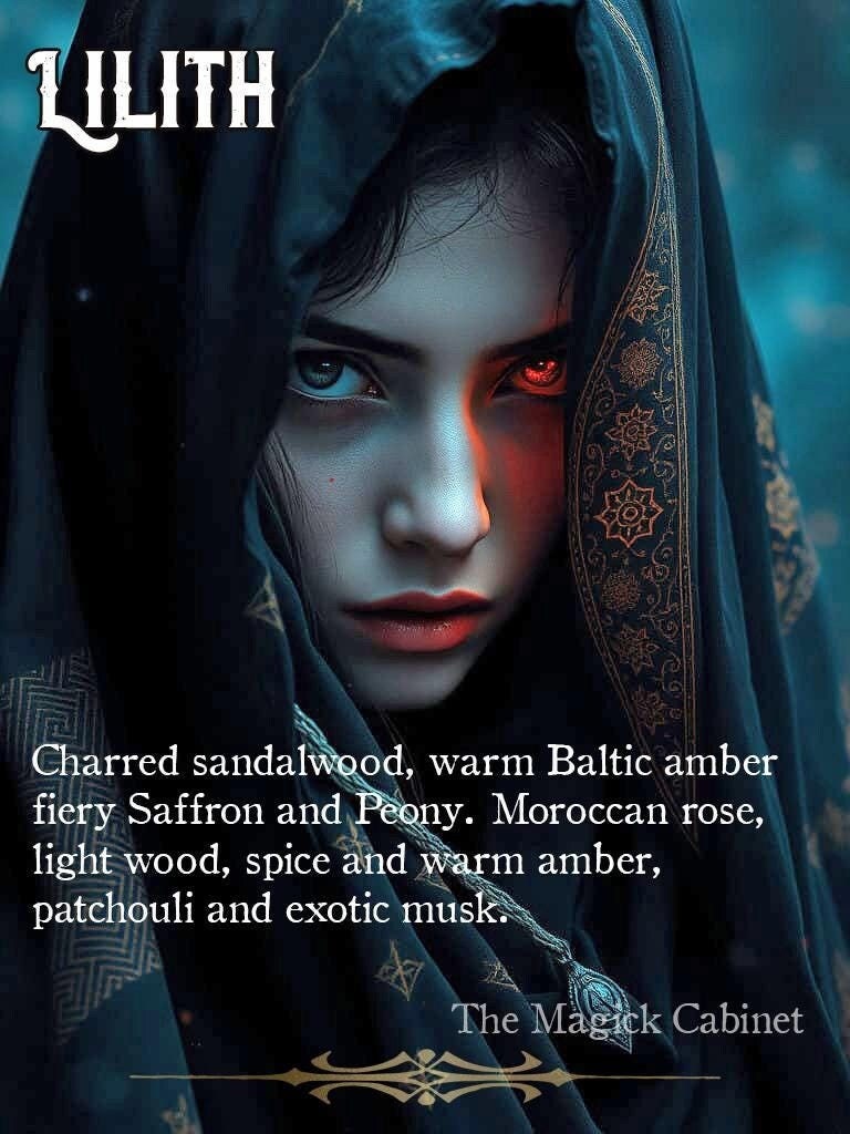 Lilith Perfume: Charred Sandalwood, Baltic Amber, Moroccan Rose
