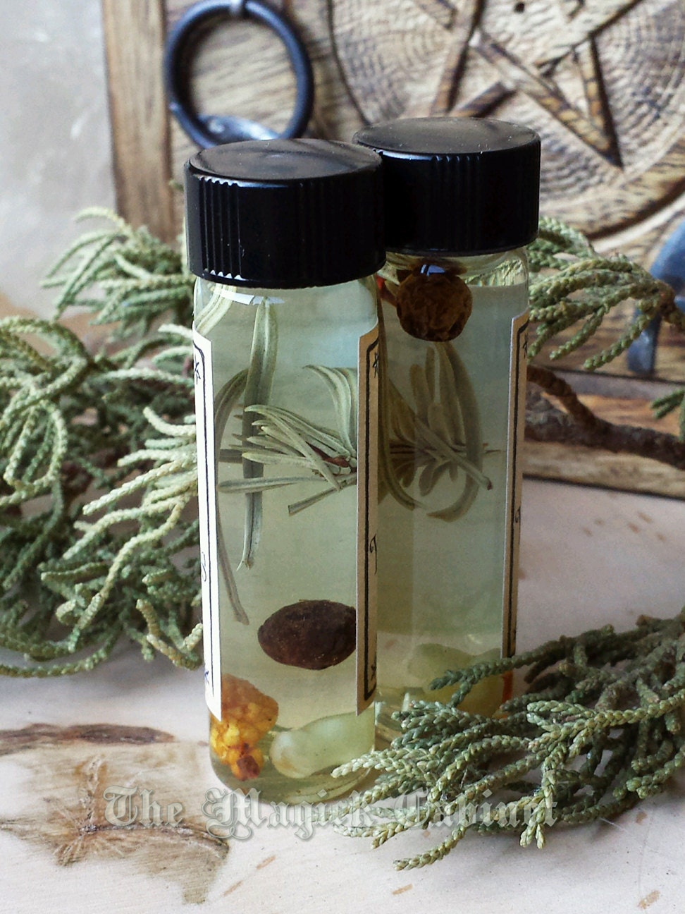 Yule Blessings Ritual Oil: Winter Forest Frosted Pine, New Beginnings