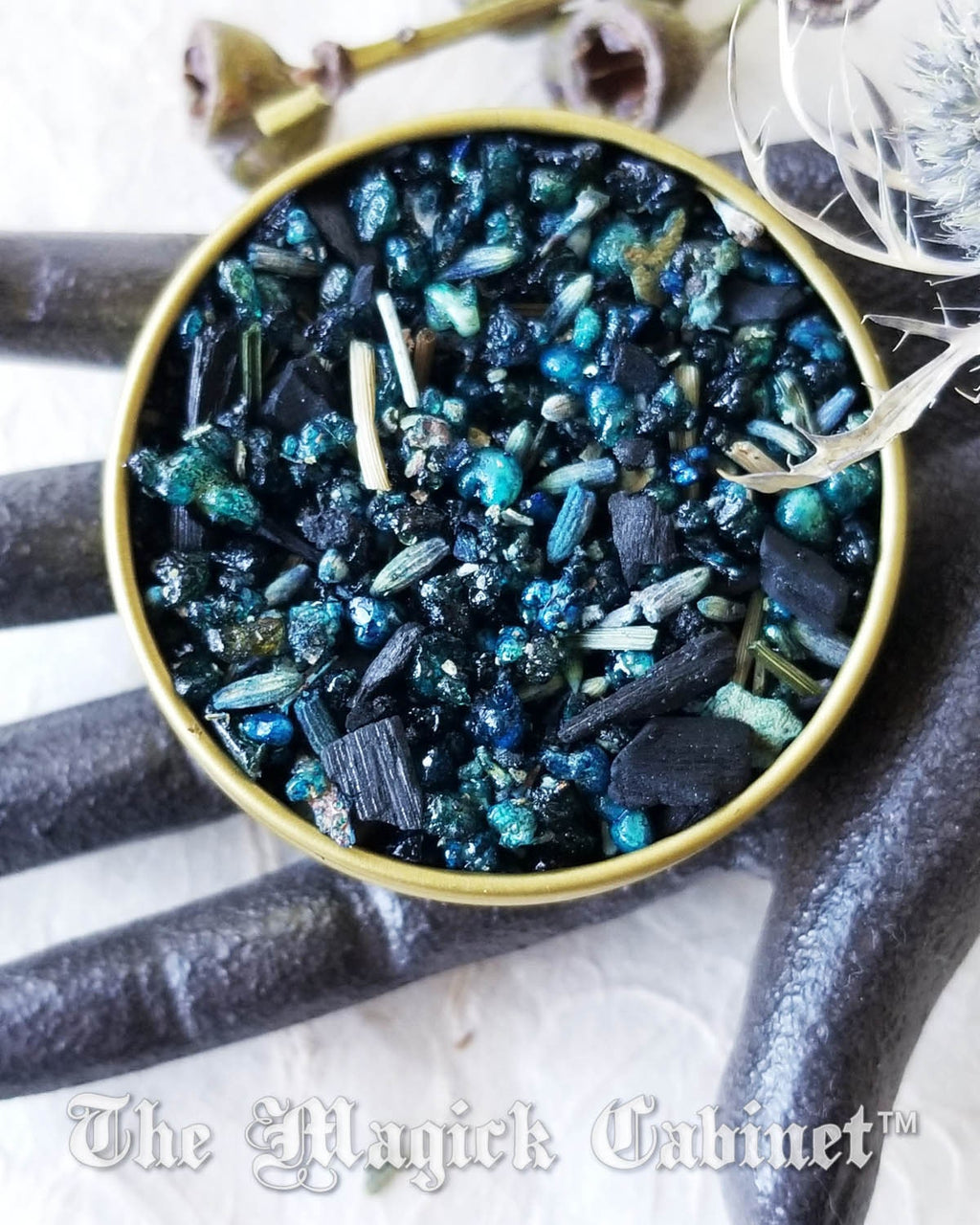 LOKI Resin Incense in a Tin, Blessing and Hexing depending on your intentions - Viking Magic