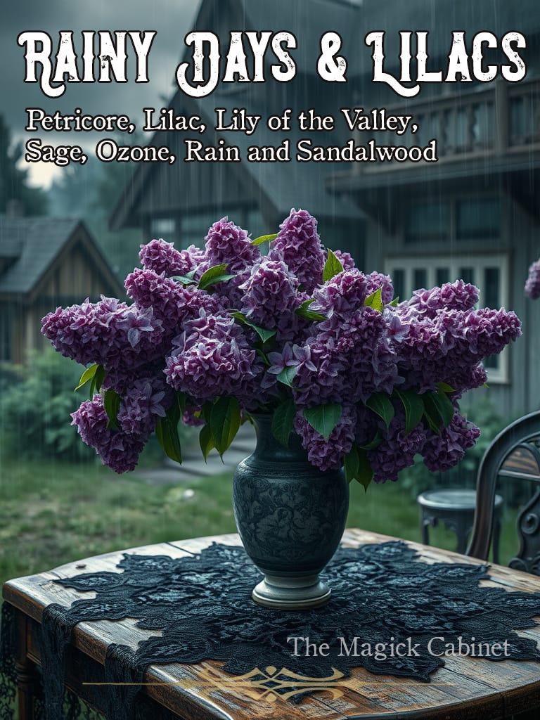 Rainy Days and Lilacs Perfume Oil or Eau de Parfum Spray: Fresh Floral Fragrance