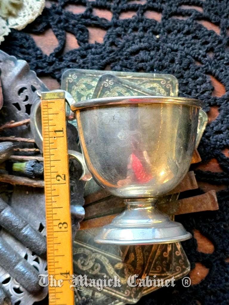 Vintage Silver Plated Brass Incense Burner: Altar Vessel