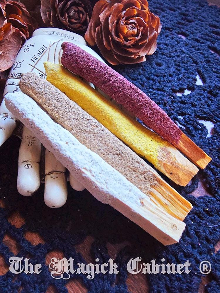 Hand Dipped Palo Santo Incense Sticks with Frankincense, Myrrh, Copal and Dragons Blood Resin