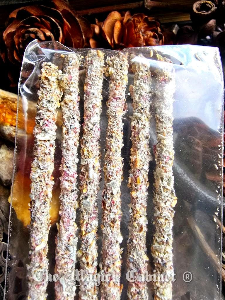 Artisan Resin Incense Sticks: 5 Elements Frankincense, Myrrh, Palo Santo, Copal, White Sage