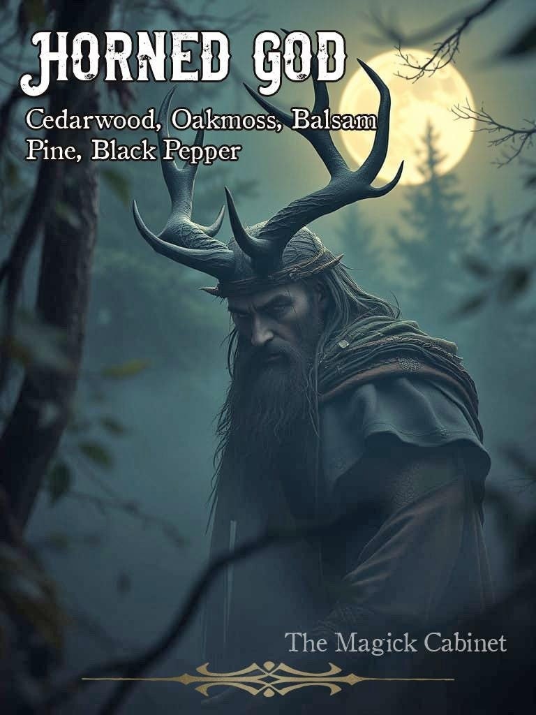 The Horned God Unisex Fragrance: Cedarwood, Oakmoss with Balsam Pine, Spicy Notes of Black Pepper