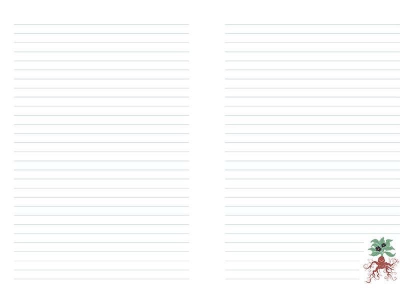 Magical Mandrake Embroidered Journal