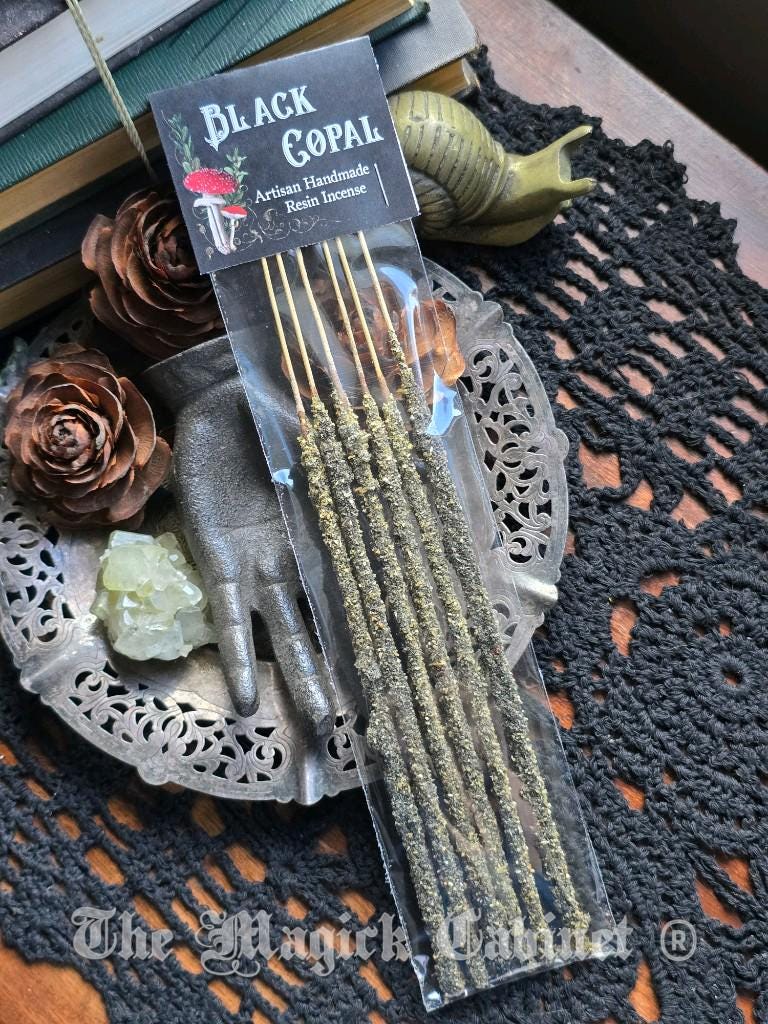 Black Copal Resin Incense Sticks (6 stick pack) For Clearing Negativity and High Magic