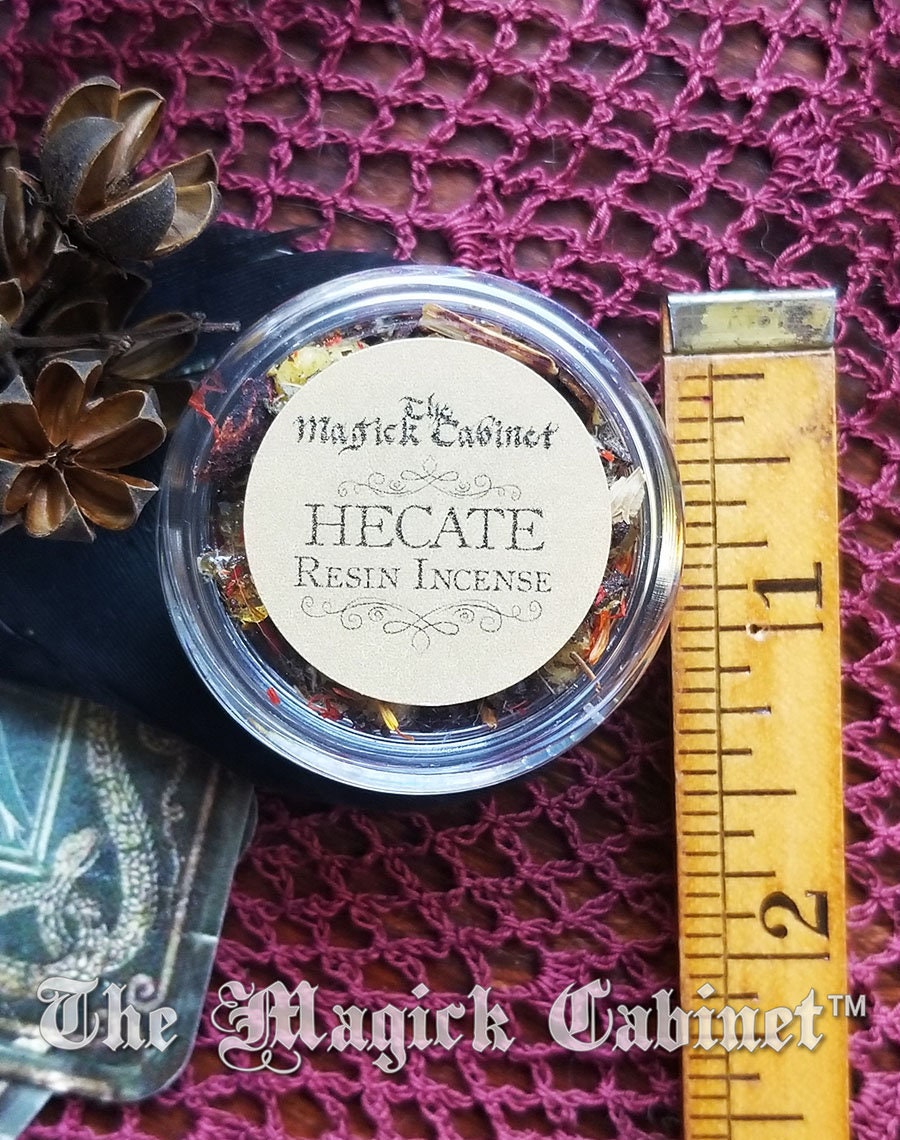 Hecate Resin Incense: Witchcraft Ritual Supply (Sample Size) Honey Lemon