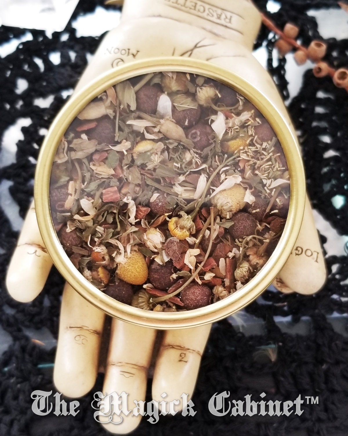 Money Energy Herbal Mix: Luck & Success Spell Herbs in Tin