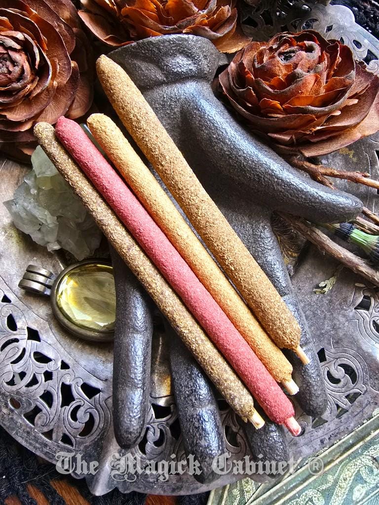 Palo Santo Incense Sticks with White Sage, Myrrh, Copal and Dragons Blood Resin, 3 each