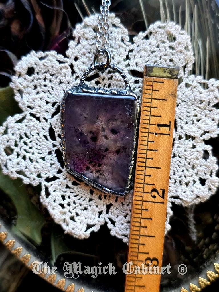 Auralite 23 Crystal Pendant: Handmade Spiritual Stone Necklace