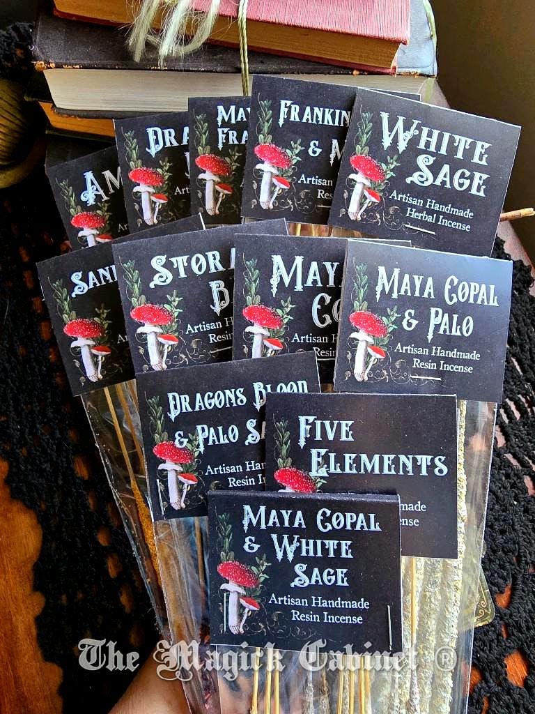 Maya Copal Frankincense Amber Incense Sticks: Hand Rolled Resin, Inspiration, Purification (6-Stick Pack)