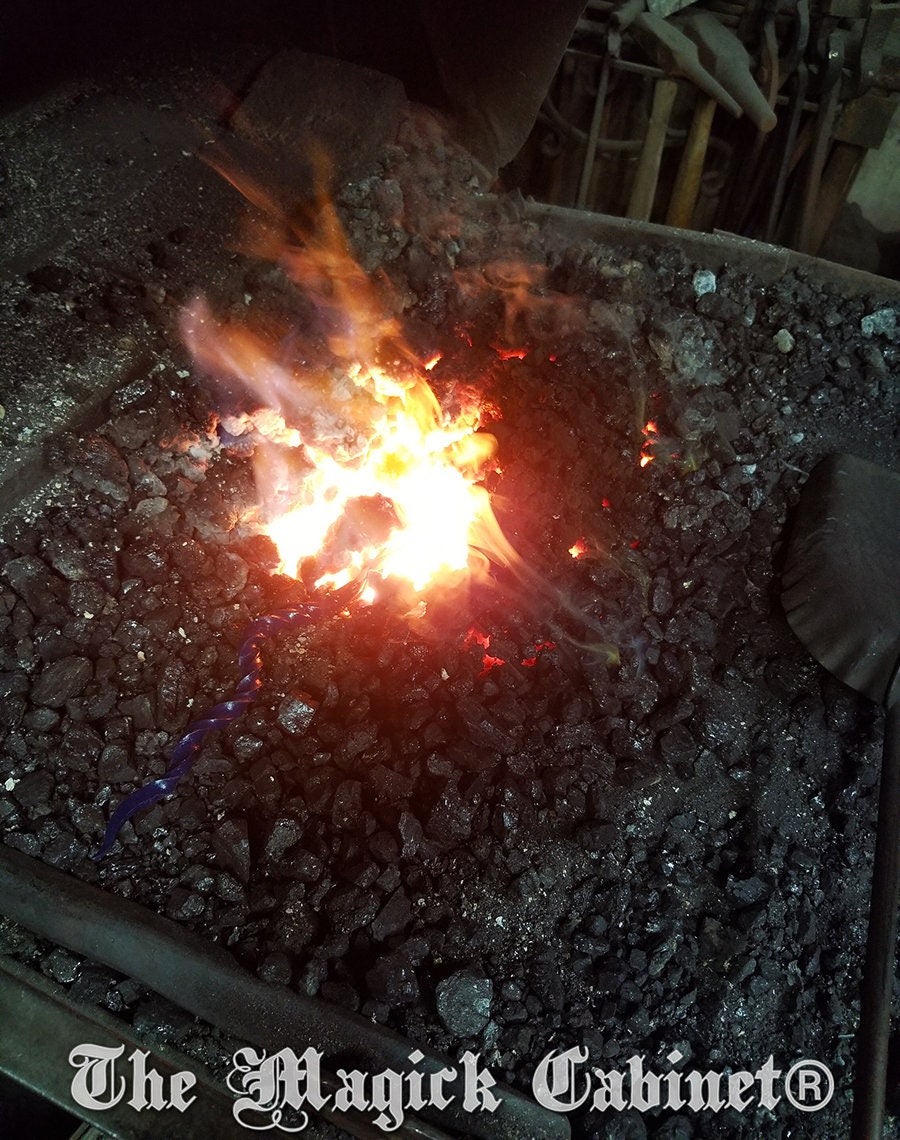 Hand Forged Iron Spike Necklace: Witch Magick Talisman