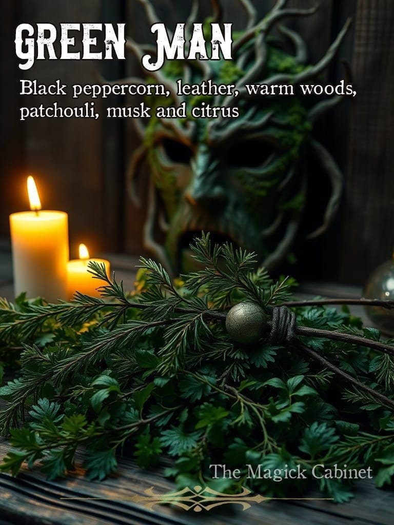 Green Man Fragrance: Black Peppercorn, Leather, Woods, Unisex