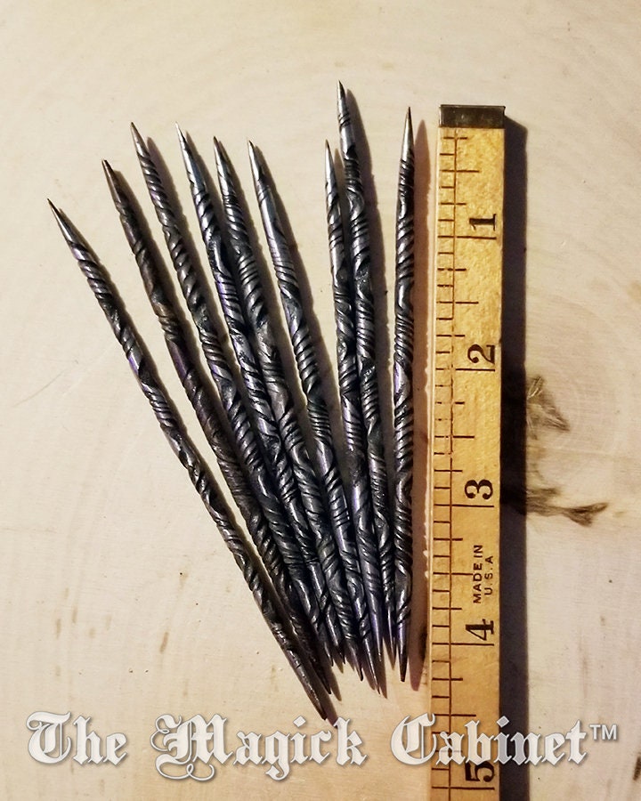 Hand Forged Iron Candle Scribe: Witchcraft Altar Tool