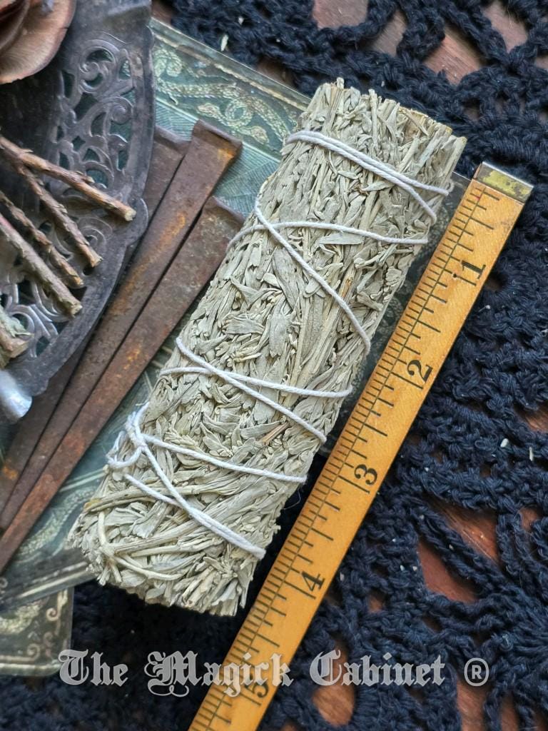 White Copal Resin & Mountain Sage Smudge Stick: Spiritual Cleansing