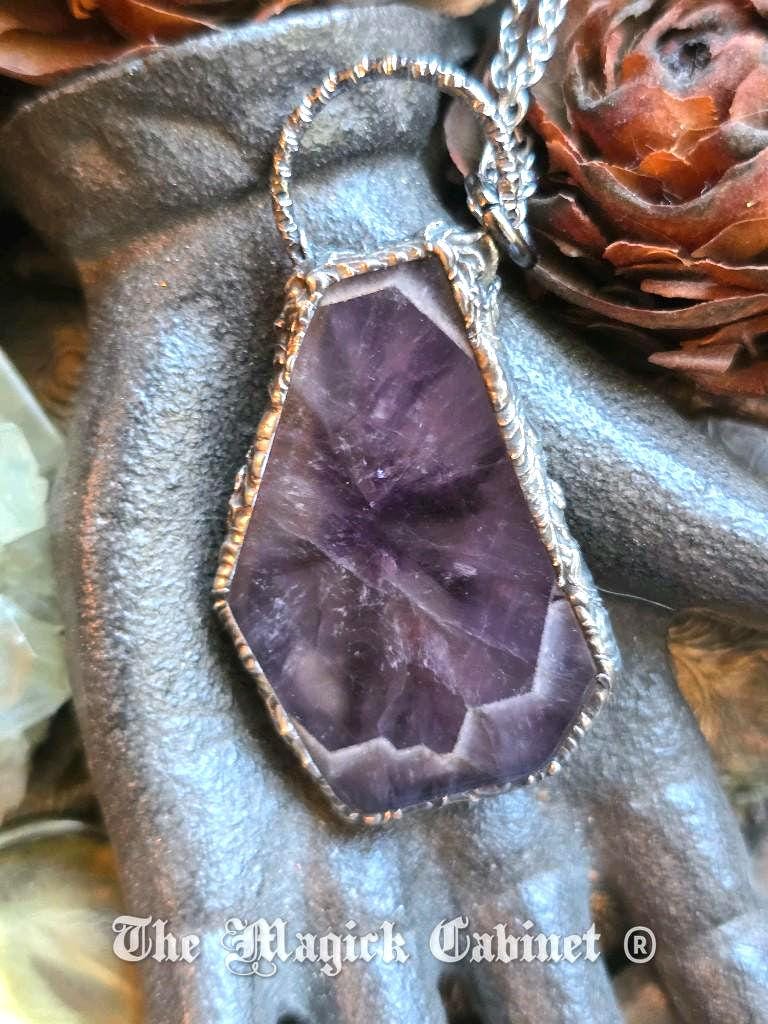 Auralite 23 Crystal Pendant: Handmade Spiritual Stone Necklace