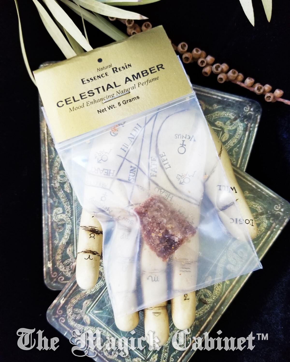 Celestial Amber Solid Perfume: Myrrh, Frankincense & Benzoin Incense