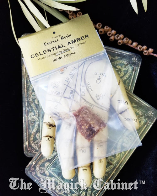 Celestial Amber Solid Perfume: Myrrh, Frankincense & Benzoin Incense