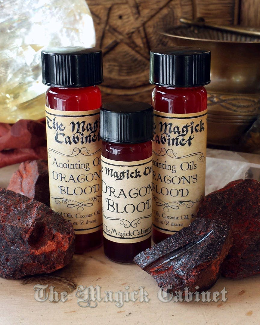 Dragons Blood Ritual Anointing Oil Potions for Witchcraft and Wicca