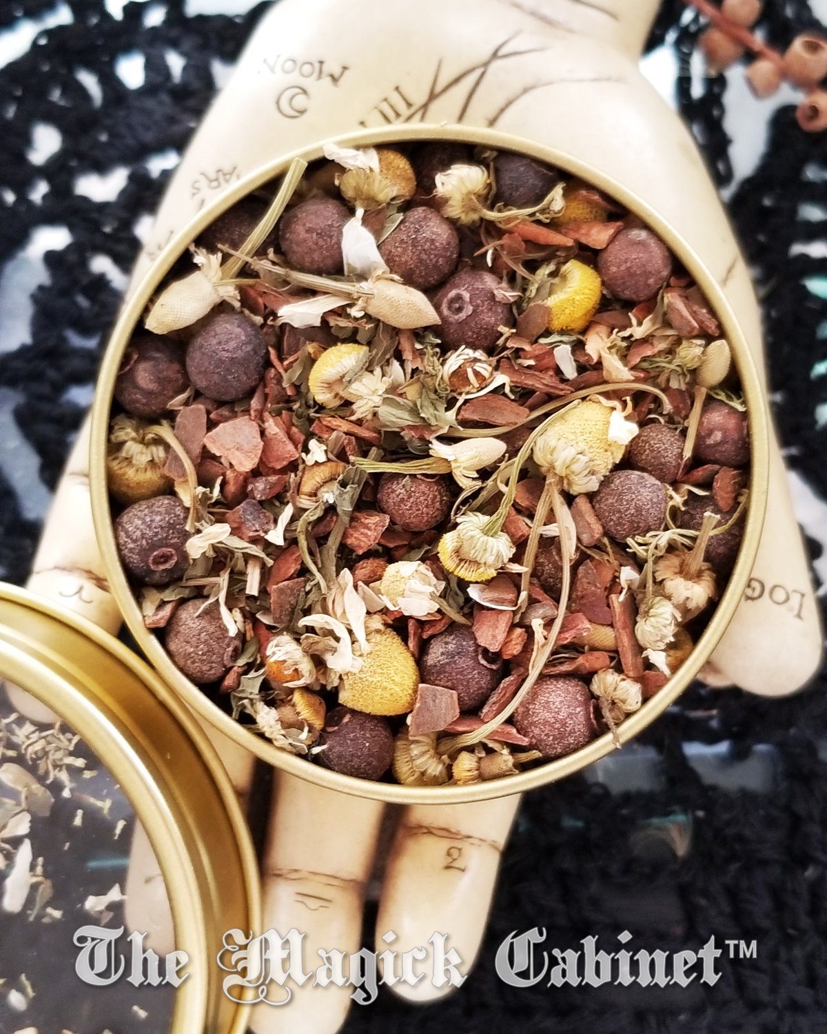 Money Energy Herbal Mix: Luck & Success Spell Herbs in Tin