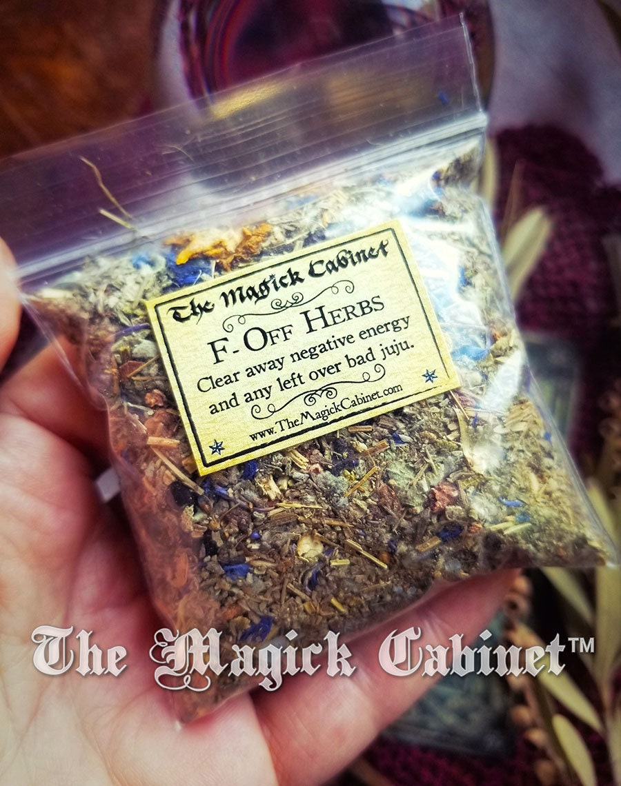 F-Off Clearing Herb Mix: Handmade Witchcraft Ritual Supply