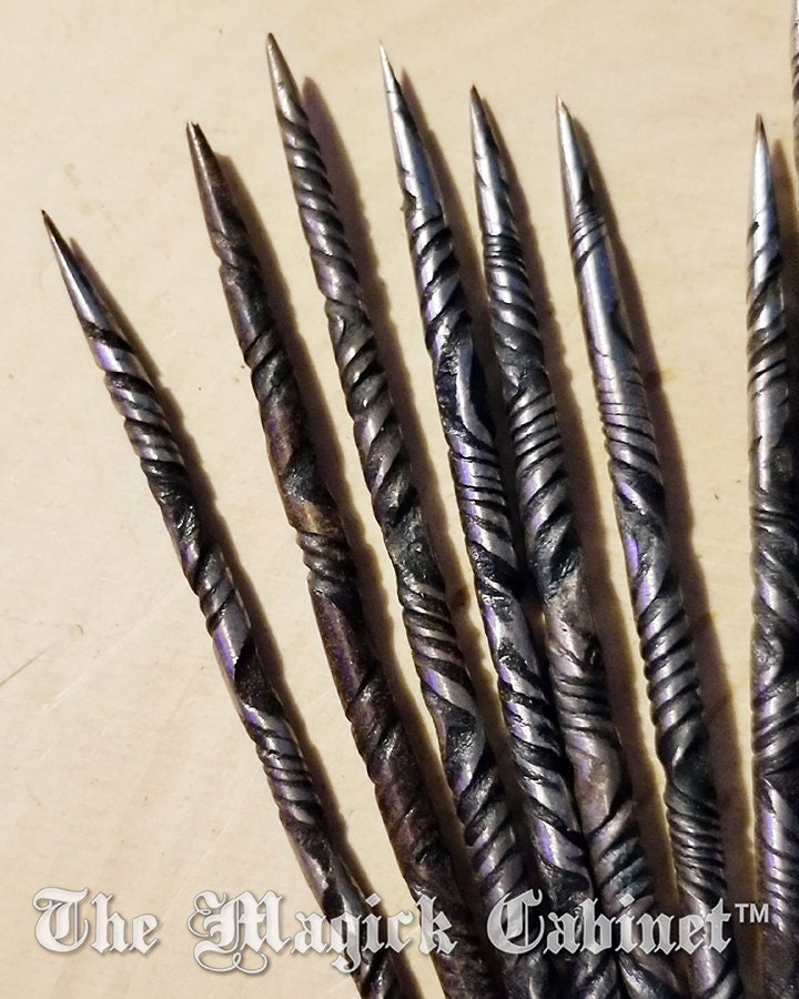 Hand Forged Iron Candle Scribe: Witchcraft Altar Tool