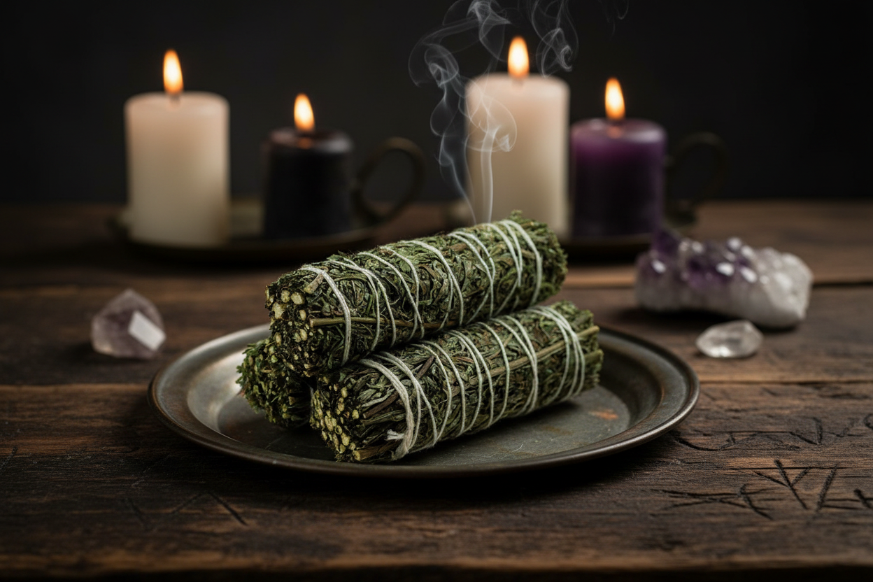 Mugwort Sage Organic Smudge Stick (4 in.)