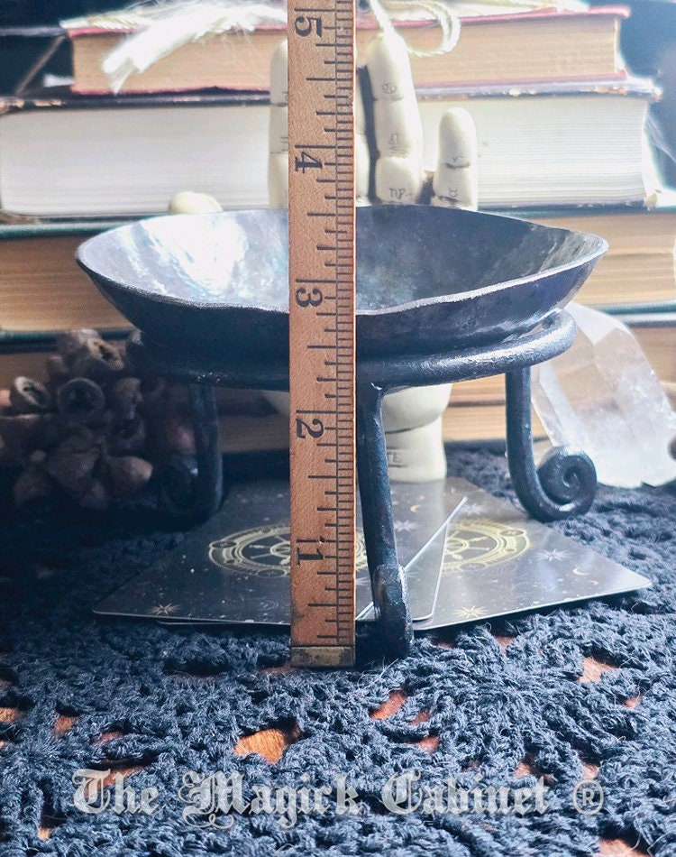 Offering Bowl Hand Hammered Iron Incense Burner, Altar Tool, Sixth Anniversary Gifts