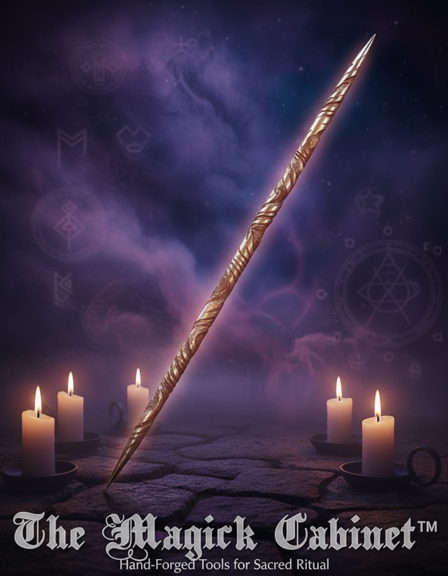 Mystical Hand Forged Iron Candle Scribe Banner